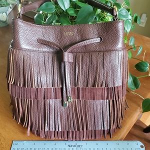 Ralph Lauren Fringe Bucket Bag